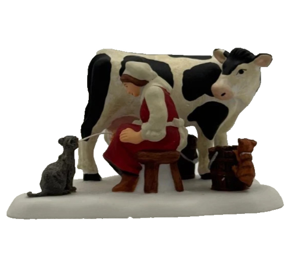 Department 56 Milking The Cow Figurine New England Christmas 56683 NEW